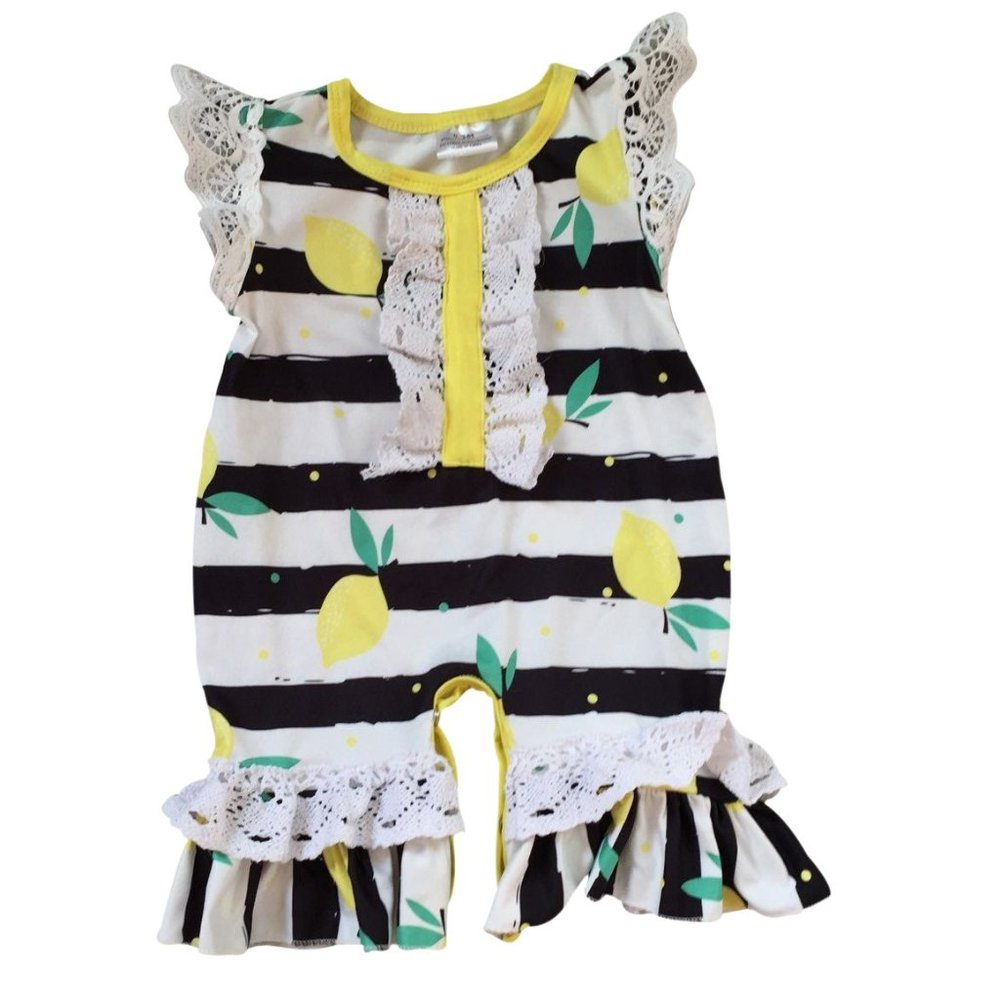 Baby Girls Toddler Polka Dot Lace Ruffle Cotton Romper Infant Onesie 6M-24M